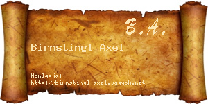 Birnstingl Axel névjegykártya
